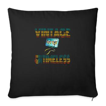 Vintage is time less - Sofa pillowcase 17,3'' x 17,3'' (45 x 45 cm) - black - Front