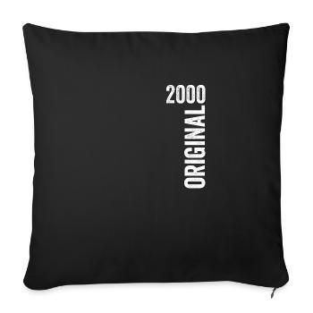 2000 2000 Limited Edition 2000 Jubiläumsgeschenk - Sofakissenbezug 45 x 45 cm - Schwarz - Vorne