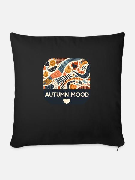 Autumn Mood - Sofakissenbezug 45 x 45 cm - Schwarz
