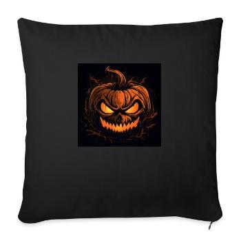 Schauriger Kürbisgruß Halloween - Sofakissenbezug 45 x 45 cm - Schwarz - Vorne