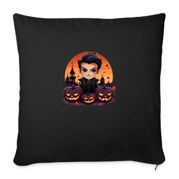 Anime Dracula Halloween - Sofakissenbezug 45 x 45 cm - Schwarz - Vorne