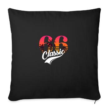Vintage 1966-66th Birthday - Sofa pillowcase 17,3'' x 17,3'' (45 x 45 cm) - black - Front