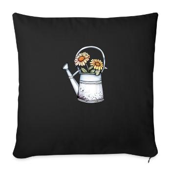Flower Gift Garden Home Gardener Gardener Flowers - Sofa pillowcase 17,3'' x 17,3'' (45 x 45 cm) - black - Front