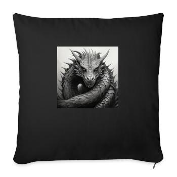 Dragon Protector - Sofa pillowcase 17,3'' x 17,3'' (45 x 45 cm) - black - Front