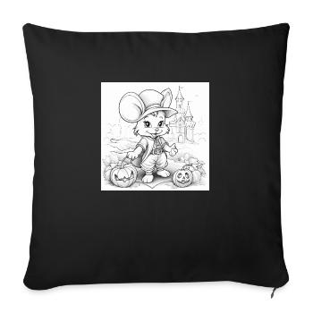 Maus Halloween Cartoon Süß - Sofakissenbezug 45 x 45 cm - Schwarz - Vorne