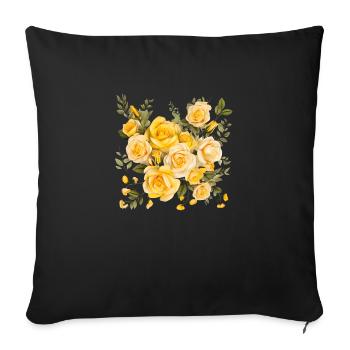 Spring sends its greetings - Sofa pillowcase 17,3'' x 17,3'' (45 x 45 cm) - black - Front