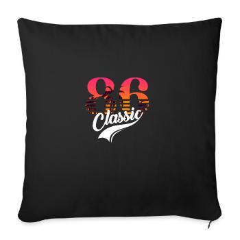 Vintage 1986-86th Birthday - Sofa pillowcase 17,3'' x 17,3'' (45 x 45 cm) - black - Front