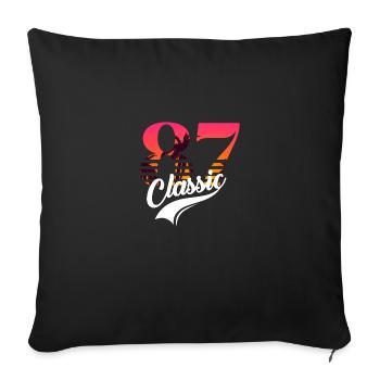 Jahrgang 1987-87th Anniversary - Sofakissenbezug 45 x 45 cm - Schwarz - Vorne