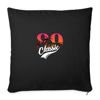 Vintage 1989-89th Birthday - Sofa pillowcase 17,3'' x 17,3'' (45 x 45 cm) - black - Front