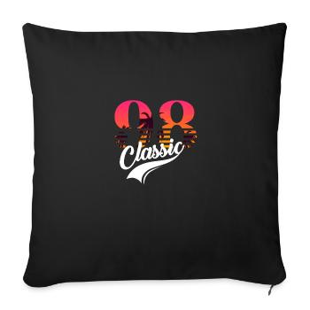 Vintage 1998-98e anniversaire - Housse de coussin décorative 45 x 45 cm - noir - Devant