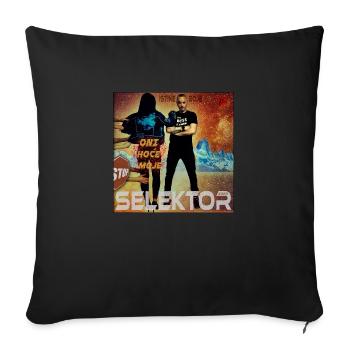 SELEKTOR - ONI HOCE MOJE - Sofakissenbezug 45 x 45 cm - Schwarz - Vorne