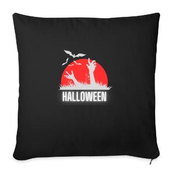 Halloween blutmond grey 1 - Sofakissenbezug 45 x 45 cm - Schwarz - Vorne