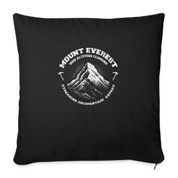 Mount Everest - Streaming Documentary Expert - Sofa pillowcase 17,3'' x 17,3'' (45 x 45 cm) - black - Front