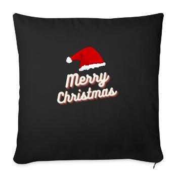 Joyeux Noël Design - Housse de coussin décorative 45 x 45 cm - noir - Devant