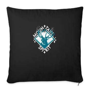 Mountain Spirit - Sofa pillowcase 17,3'' x 17,3'' (45 x 45 cm) - black - Front