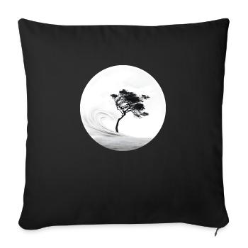 A little tree in the storm - Sofa pillowcase 17,3'' x 17,3'' (45 x 45 cm) - black - Front