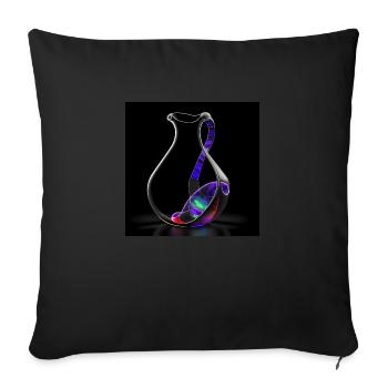 Kleinsche Flasche -01- - Sofakissenbezug 45 x 45 cm - Schwarz - Vorne