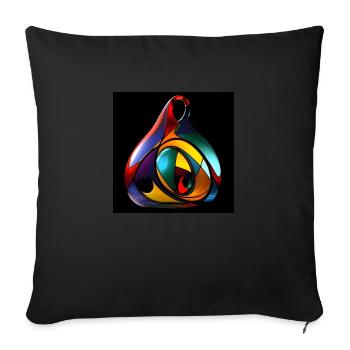 Kleinsche Flasche -04- - Sofakissenbezug 45 x 45 cm - Schwarz - Vorne
