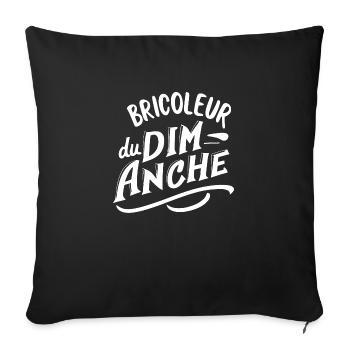 Bricoleur du dimanche - Housse de coussin décorative 45 x 45 cm - noir - Devant
