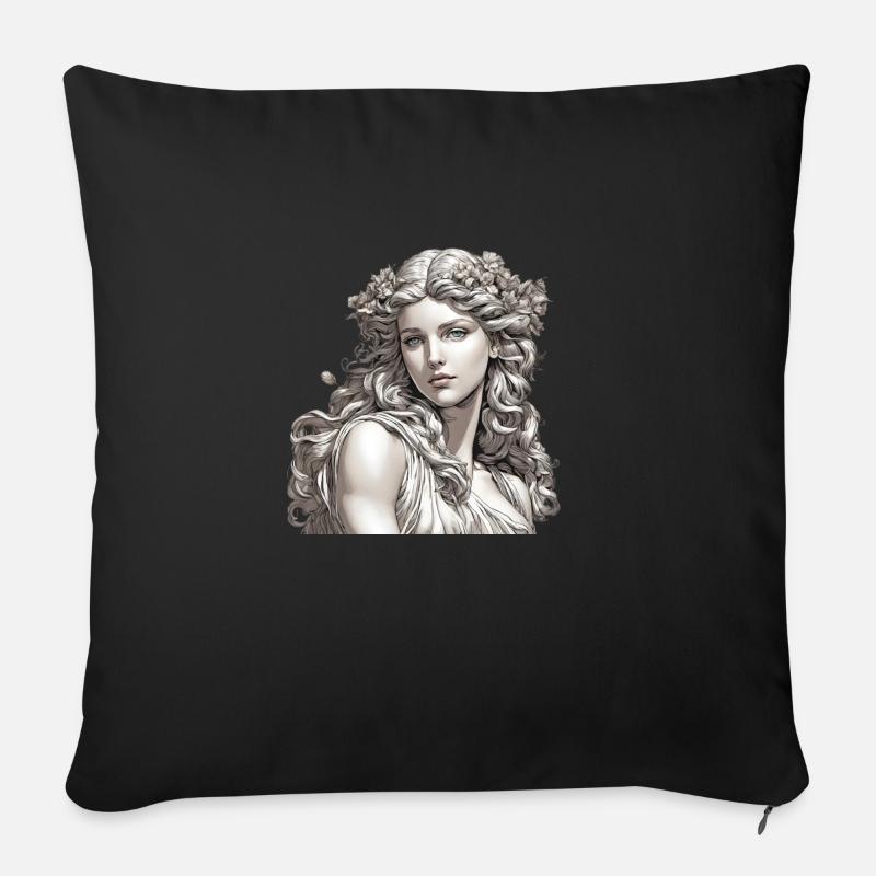 Frau von Schönheit und Begierde - Sofakissenbezug 45 x 45 cm - Schwarz