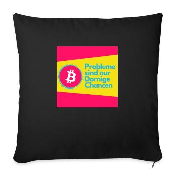 Dornige Chancen - Sofakissenbezug 45 x 45 cm - Schwarz - Vorne
