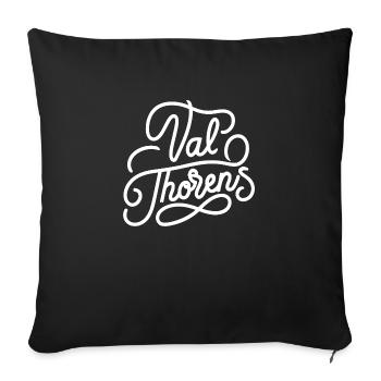 Val thorens - Housse de coussin décorative 45 x 45 cm - noir - Devant