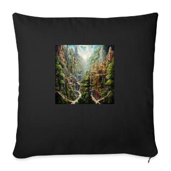 Vallée de Babylone - Housse de coussin décorative 45 x 45 cm - noir - Devant