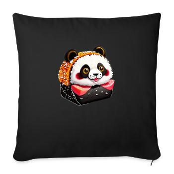 Sushi Panda - Housse de coussin décorative 45 x 45 cm - noir - Devant