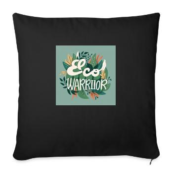 Eco Warrior - Sofakissenbezug 45 x 45 cm - Schwarz - Vorne