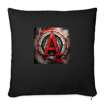 contre toute autorité, sauf ma mère - Housse de coussin décorative 45 x 45 cm - noir - Devant