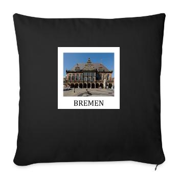 Bremen - Sofakissenbezug 45 x 45 cm - Schwarz - Vorne