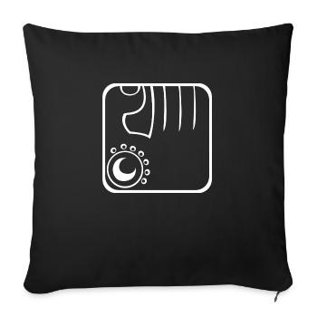 7 Kin Maya Main WHT - Housse de coussin décorative 45 x 45 cm - noir - Devant