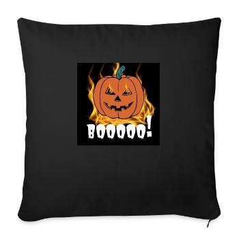 Booooo! - Sofa pillowcase 17,3'' x 17,3'' (45 x 45 cm) - black - Front