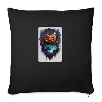 Pumpkin Fear Creepy Gruesome Dark - Sofa pillowcase 17,3'' x 17,3'' (45 x 45 cm) - black - Front