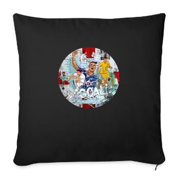 Angleterre Londres Royaume-Uni Voyage Grande-Bretagne Drapeau - Housse de coussin décorative 45 x 45 cm - noir - Devant