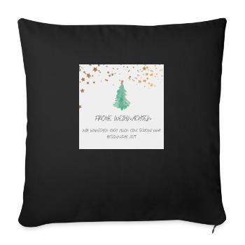 Frohe Weihnachten - Sofakissenbezug 45 x 45 cm - Schwarz - Vorne