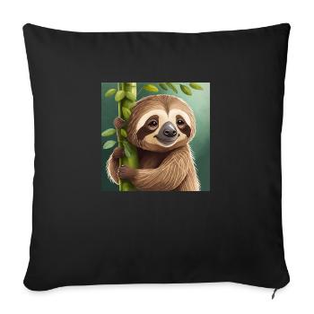 cute little sloth dragon funny - Sofa pillowcase 17,3'' x 17,3'' (45 x 45 cm) - black - Front