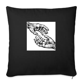 Touch in tattoo art - Sofa pillowcase 17,3'' x 17,3'' (45 x 45 cm) - black - Front