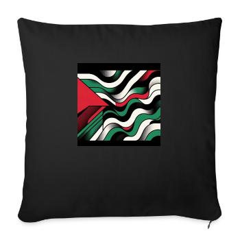 Palestine Color Game: Modern Abstract Design - Sofa pillowcase 17,3'' x 17,3'' (45 x 45 cm) - black - Front