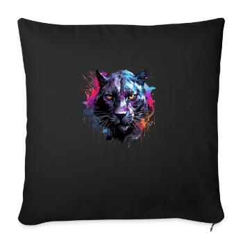 Black panther - Housse de coussin décorative 45 x 45 cm - noir - Devant