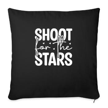 Shoot For The Stars - Sofakissenbezug 45 x 45 cm - Schwarz - Vorne