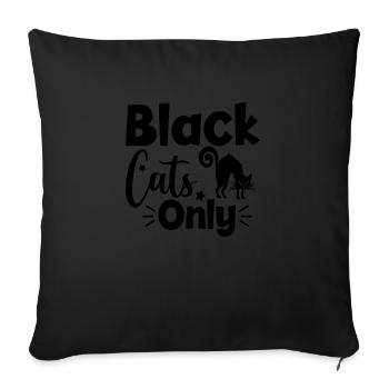 Black Cats Only - Sofa pillowcase 17,3'' x 17,3'' (45 x 45 cm) - black - Front