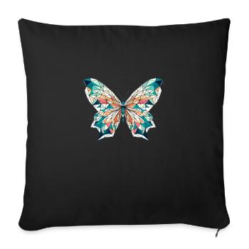 Schmetterling // Papillon - Housse de coussin décorative 45 x 45 cm - noir - Devant