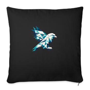 Eagle // eagle - Sofa pillowcase 17,3'' x 17,3'' (45 x 45 cm) - black - Front