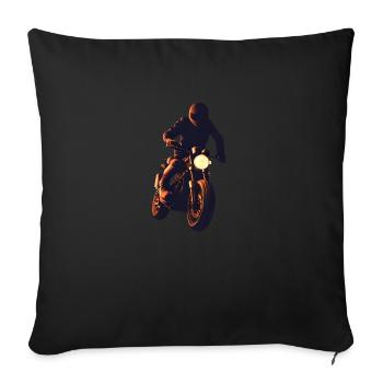 Motorcross Motorcycle Motorcyclist Motorbike Fan - Sofa pillowcase 17,3'' x 17,3'' (45 x 45 cm) - black - Front