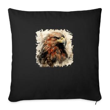 Aigle Aigle Doré Roi des Cieux Cadeau Alpes - Housse de coussin décorative 45 x 45 cm - noir - Devant
