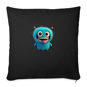 Happy Halloween cute monster tongue out scary fun - Sofa pillowcase 17,3'' x 17,3'' (45 x 45 cm) - black - Front