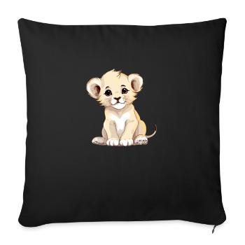 Lopi le bébé lion - Housse de coussin décorative 45 x 45 cm - noir - Devant
