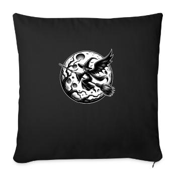 Hässliches Hexen-Design - Sofakissenbezug 45 x 45 cm - Schwarz - Vorne