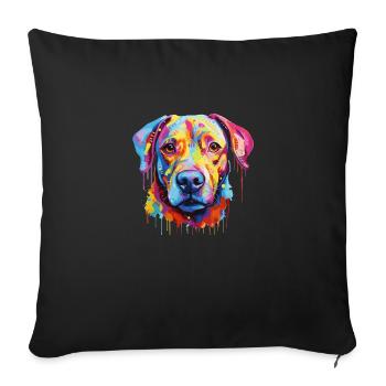 The Colorful Dog - Sofa pillowcase 17,3'' x 17,3'' (45 x 45 cm) - black - Front